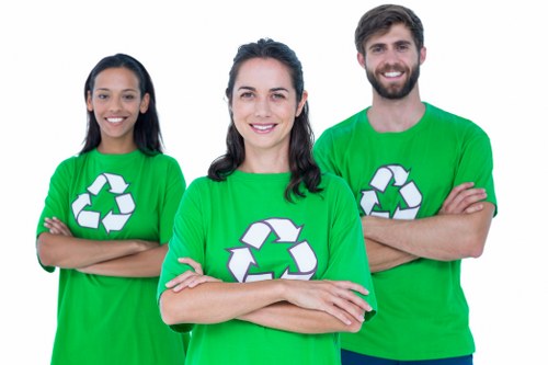 Professional waste removal service team